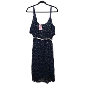 Nwt Torrid Navy Metallic Dress, Size 1